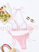 Triangle Cup Sexy 3D Flower Bikini