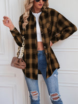 Casual Long Sleeve Loose Plaid Shirt