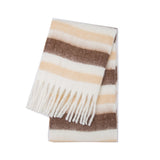 Thick Thick Fringed Striped Scarf