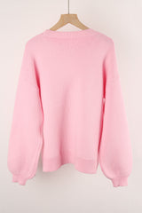 Long Sleeve Bow Knit Sweater