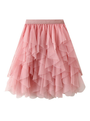 Summer Mesh Fluffy Skirt Short Skirt