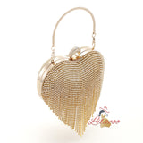 Heart Brick-inlaid Clutch Women's Bag