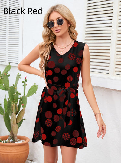 Retro Party Printed Polka-dot Dress