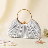 Ring Pleated Dinner Bag Handbag