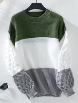 Fashion Loose Color Matching Sweater