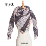 Thick Striped Autumn and Winter Scarf Shawl