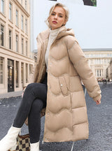 Medium and Long Loose Cotton-padded Down Jacket