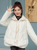 Loose Fake Two Short Cotton-padded Down Jacket