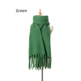 Thick Tassel Solid Color Thick Scarf