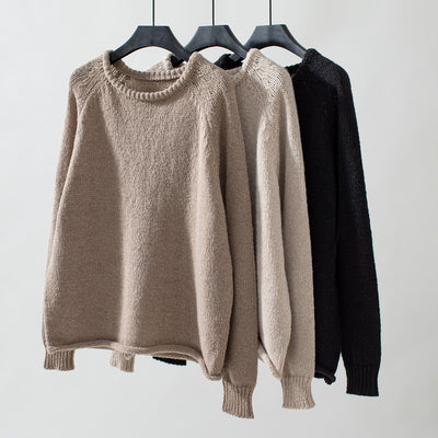 Loose Round Neck Leisure Curling Sweater