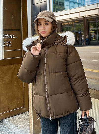 Cotton-padded Jacket Loose Down Jacket Coat