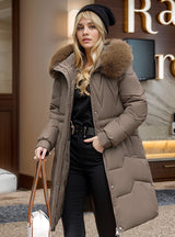 Thick Hooded Long Cotton-padded Jacket