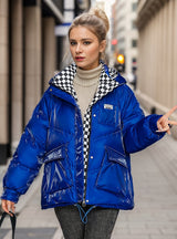 Wash-free Glossy Cotton-padded Jacket Coat