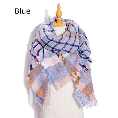 Polyester Square Plaid Scarf