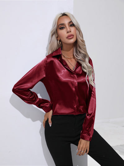 Satin Long Sleeve Shirt