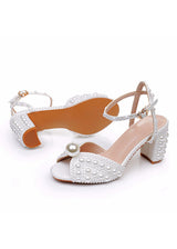 7 cm Thick Fishmouth Square Head Sandals Sandals