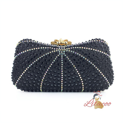 Chain Slung Rhinestone Handbag