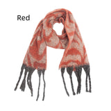 Jacquard Zebra Thick Tassels Scarf