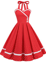 Polk Retro Stitching 50S Dress