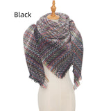 Women Fine Plaid Square Scarf