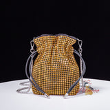 Chain Studded Beam Pocket Bucket Bag