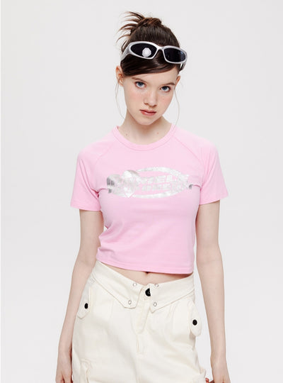 Letter Printed Short-sleeved T-shirt