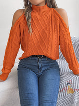 Leisure Twist High-necked Long-sleeved Sweater