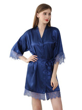 Short Sleeve Silk Ice Silk Home Nightgown