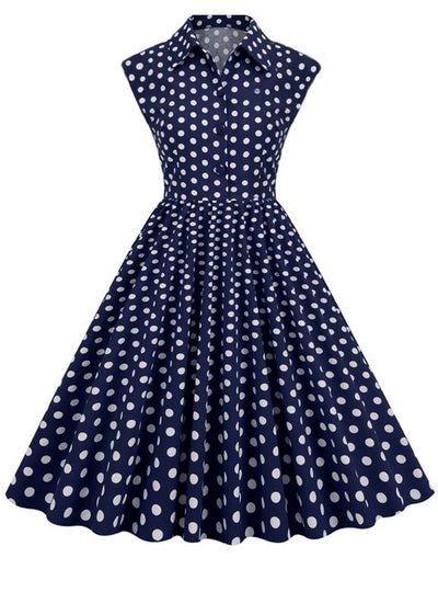 Women Polka Dot Retro Dress