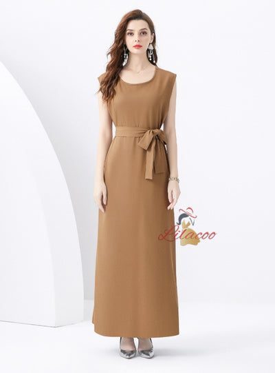 Holiday Palace Embroidered Horn Sleeves Long Dress Two-piece Set