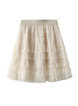 Mesh Cake Short Skirt