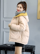 Casual Cotton-padded Hooded Short Down Coat