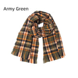 Women Warm Plaid Scarf