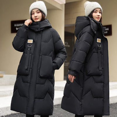 Medium and Long Over-the-knee Cotton-padded Jacket Coat