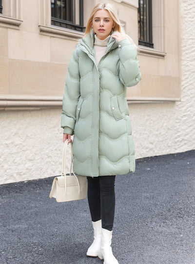 Medium and Long Loose Cotton-padded Down Jacket