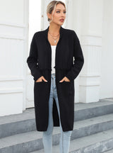 Large Size Pocket Tassel Coat Sweater