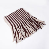 Wool Warm Scarf Pinstripe Scarf