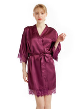 Short Sleeve Silk Ice Silk Home Nightgown