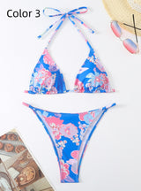 Sexy Three-point Split Printed Swimsuit