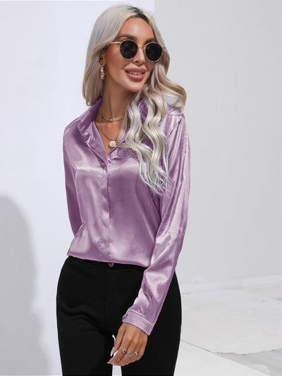 Satin Long Sleeve Shirt