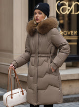 Thick Hooded Long Cotton-padded Jacket