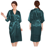 Solid Color Smooth Robe Bathrobe