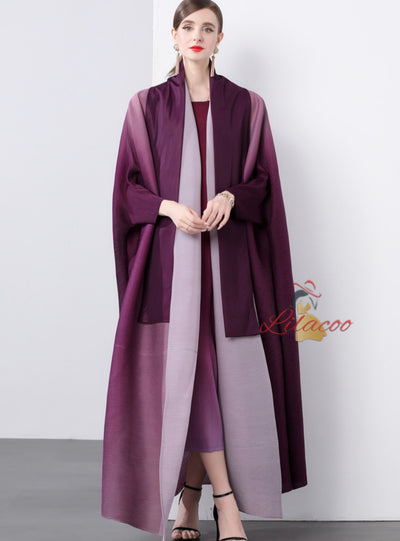 Fold Loose Large Size Gradient Printing Coat