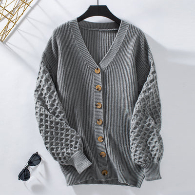 Knitted Retro Loose Long-sleeved Sweater Coat