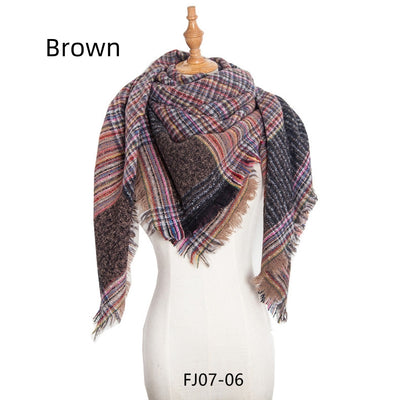 Fine Square Scarf Padded Scarf Shawl