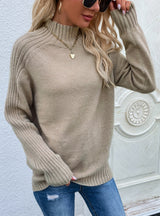 Solid Color Turtleneck Pullover Loose Sweater