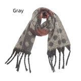 Heavy Tassel Jacquard Polka-dot Christmas Scarf