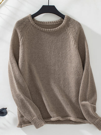 Loose Round Neck Leisure Curling Sweater