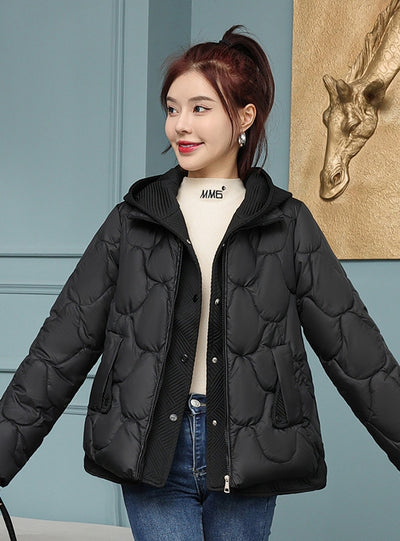 Loose Fake Two Short Cotton-padded Down Jacket