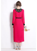 Loose and Slim Fashion Pleated Dress